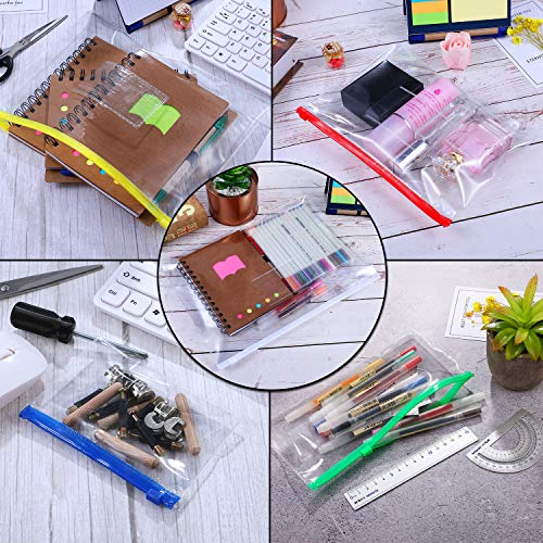 30 Pezzi Borsa con Cerniera Chiaro PVC Carta per