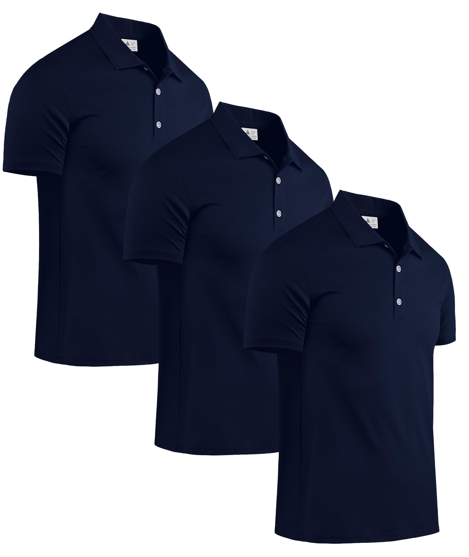 ZITY Herren Poloshirt 3er Pack Atmungsaktiv Casual und Sport