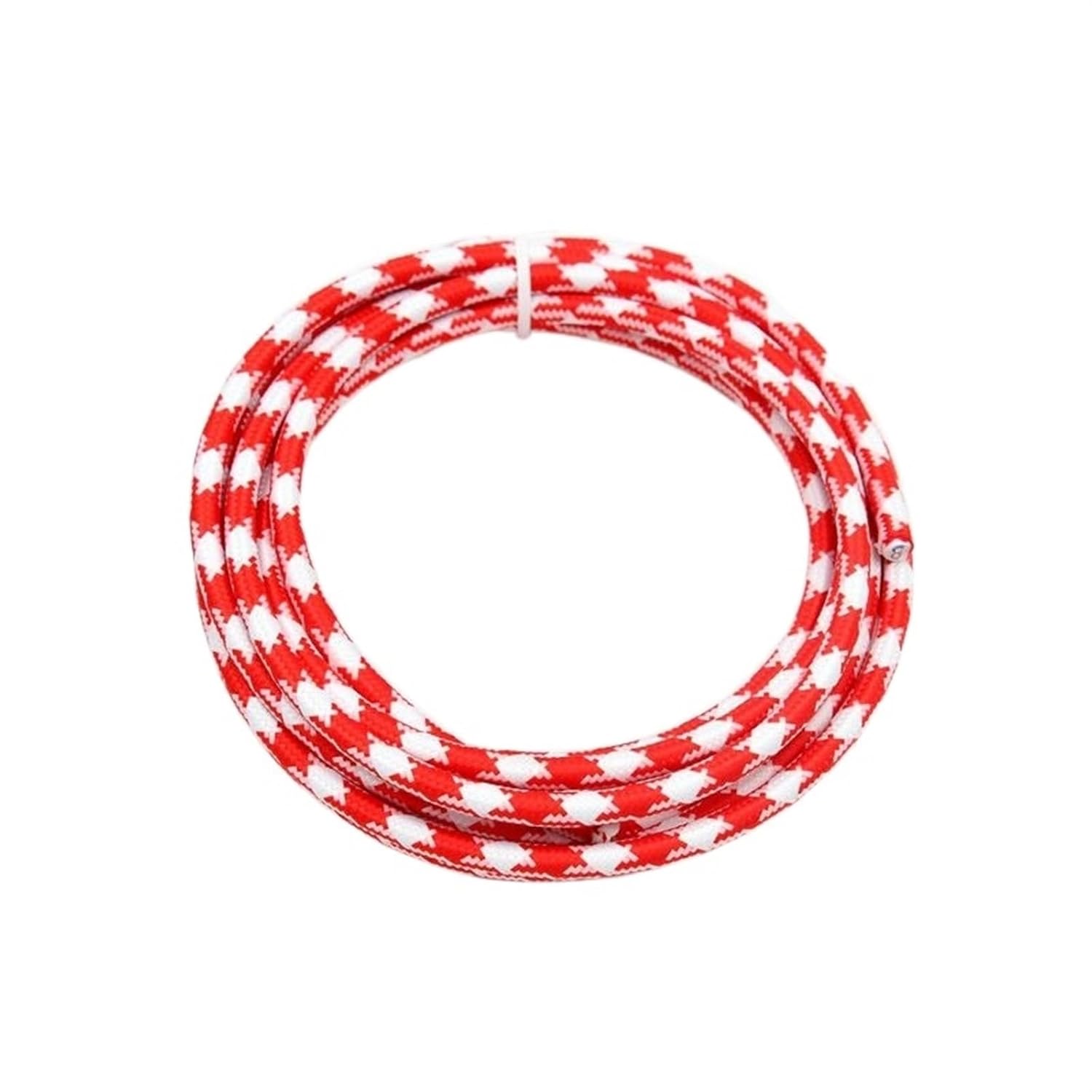 被覆導体ケーブル、 撚線照明コードファブリック編組2芯0.75mm&sup2;マルチカラー2～10m(Red White,10meter)