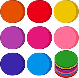 720 Pcs Round Cutouts Assorted Color Cut-Outs Die Cuts for DIY Paper Craft Projects, Back to School Class Bulletin Board Decor