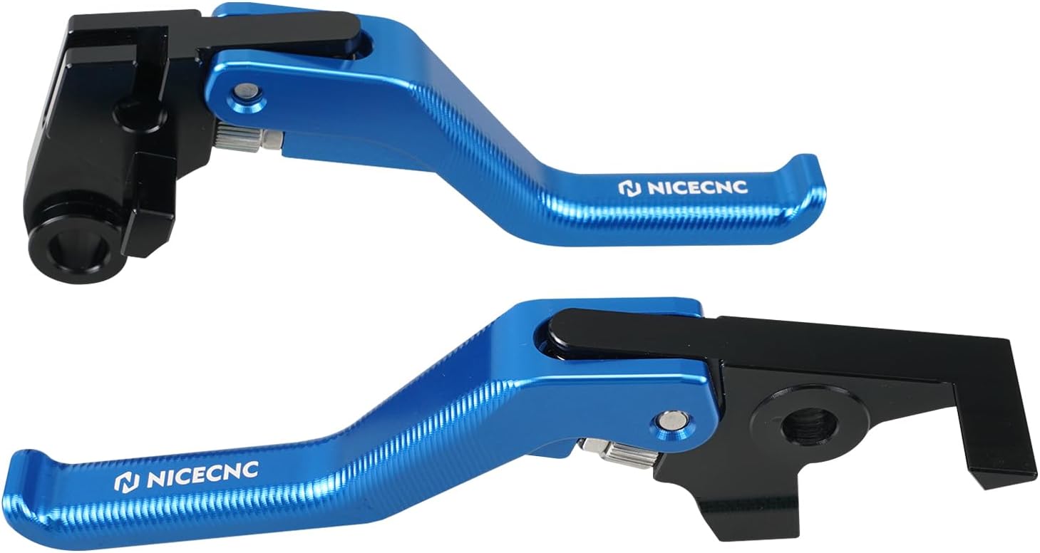 NICECNC Shorty Brake Clutch Lever, Aluminum, Blue, Compatible with Yamaha Tenere 700/XTZ700 2019-2024, Tenere 700 World Raid 2022-2024, MT-09 2018-2020, MT-07 2018-2020