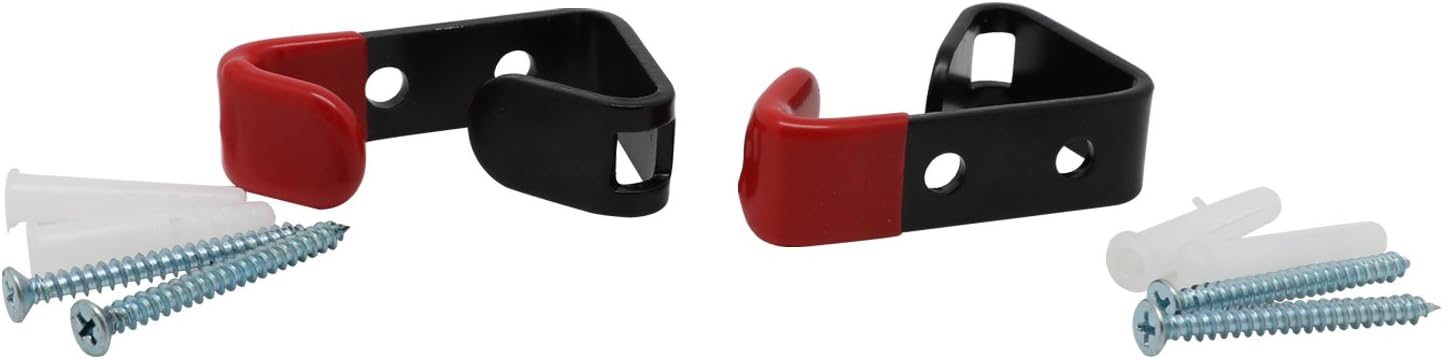 TOPNIKE Alloy Rim Display Hanging Hooks,Metal Wheel Hooks,Black and Red,Pack of 2