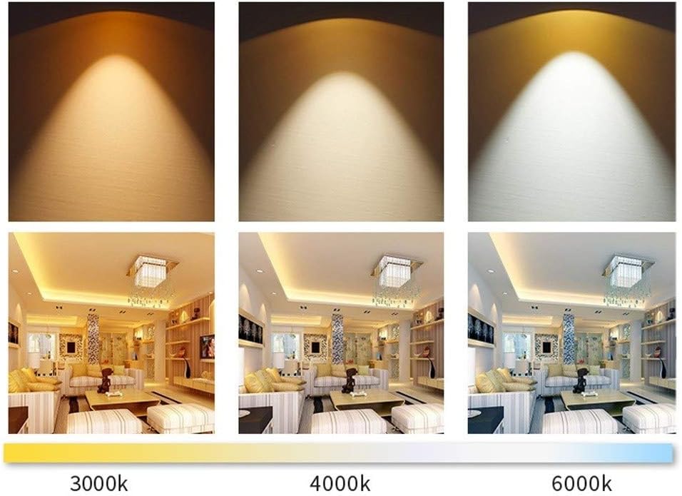Recessed COB LED Recessed Downlight 24 Degree Beam Angle CRI90 High Color LED Recessed Spotlight White Round Adjustable Recessed Ceiling Light for Restaurant Clubhouse Home Commercial Lighting I