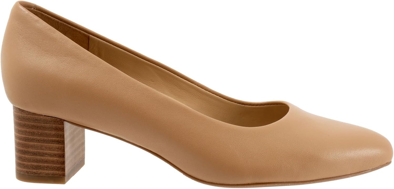 Trotters Women's Loafer/Slipon Pump, Nude/Natural, 11 Wide - Image 2