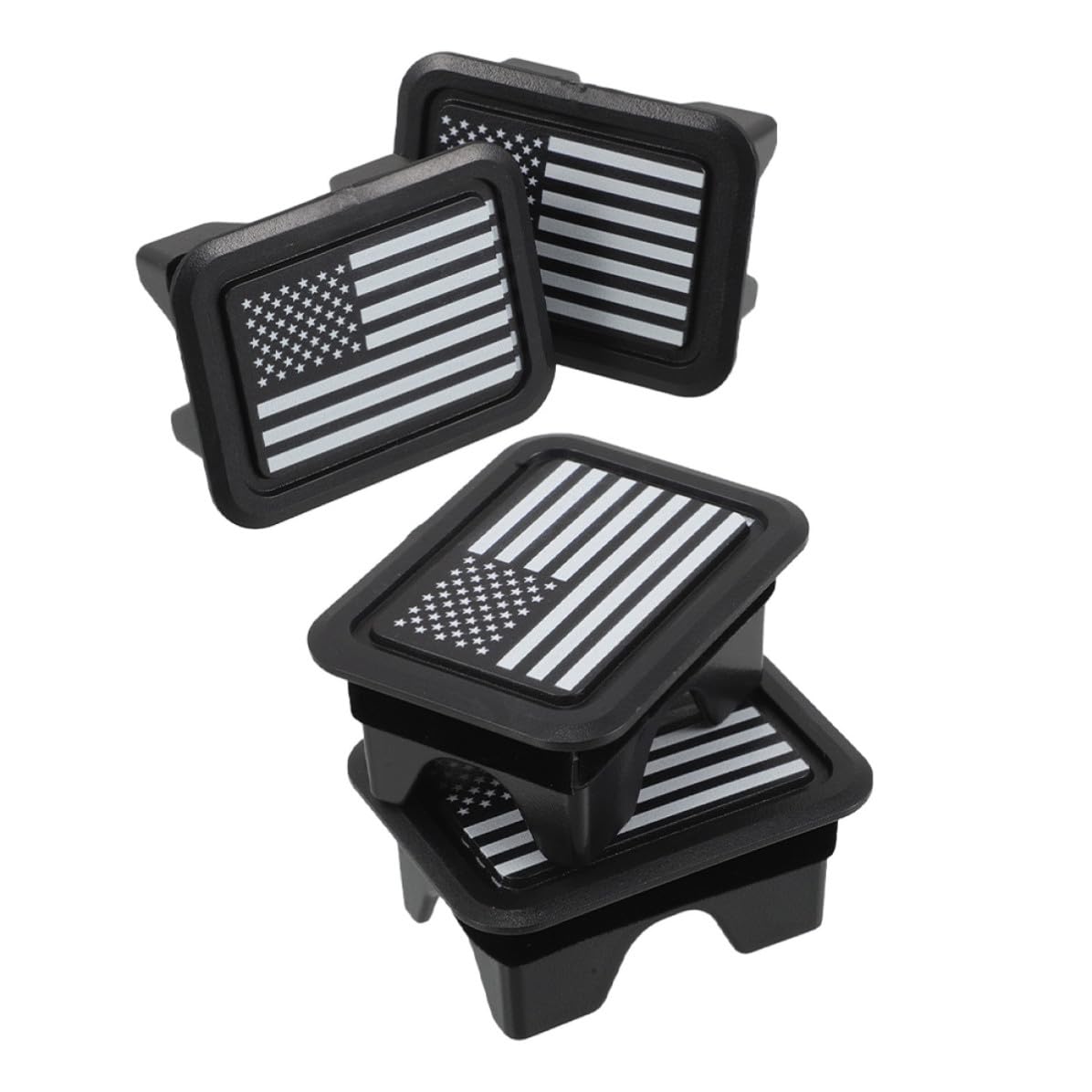 Hemobllo Cache-Trous pour Rails de Lit en Abs 4 Pièces pour Ram 1500/2500 2019-2021, Protection Débris, Bouchons de Coffre Noir et Blanc, Accessoires pour Camion Utilitaire