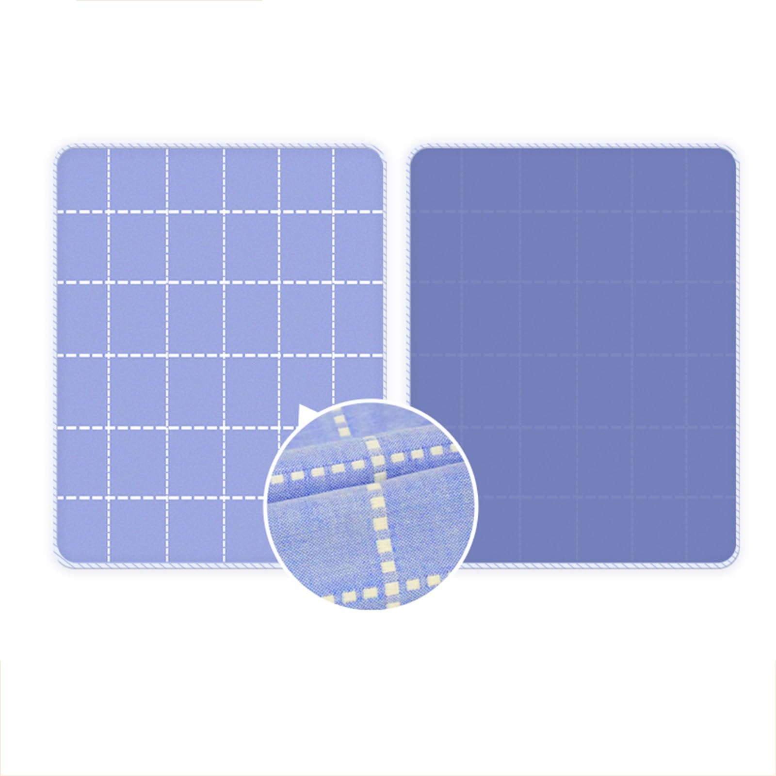 AHUAN Doble Cara Transpirables Empapador Protector de Cama, Mascotas Empapadores Cama Adultos Lavables para Viajes, Camping Protector Cama Instituciones de Bienestar(100x120cm,Azul)