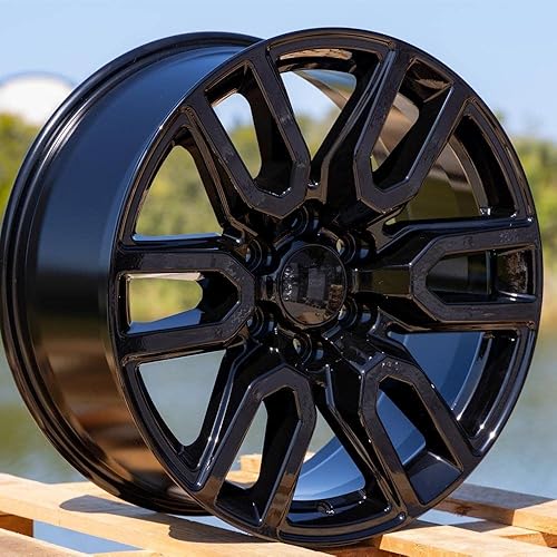 Miniatura 5 de OE Wheels CV36 Llanta de 20 pulgadas para Sierra 1500 Style 6x139.7 20x9 Negro brillante - Hollander 5914 (1)