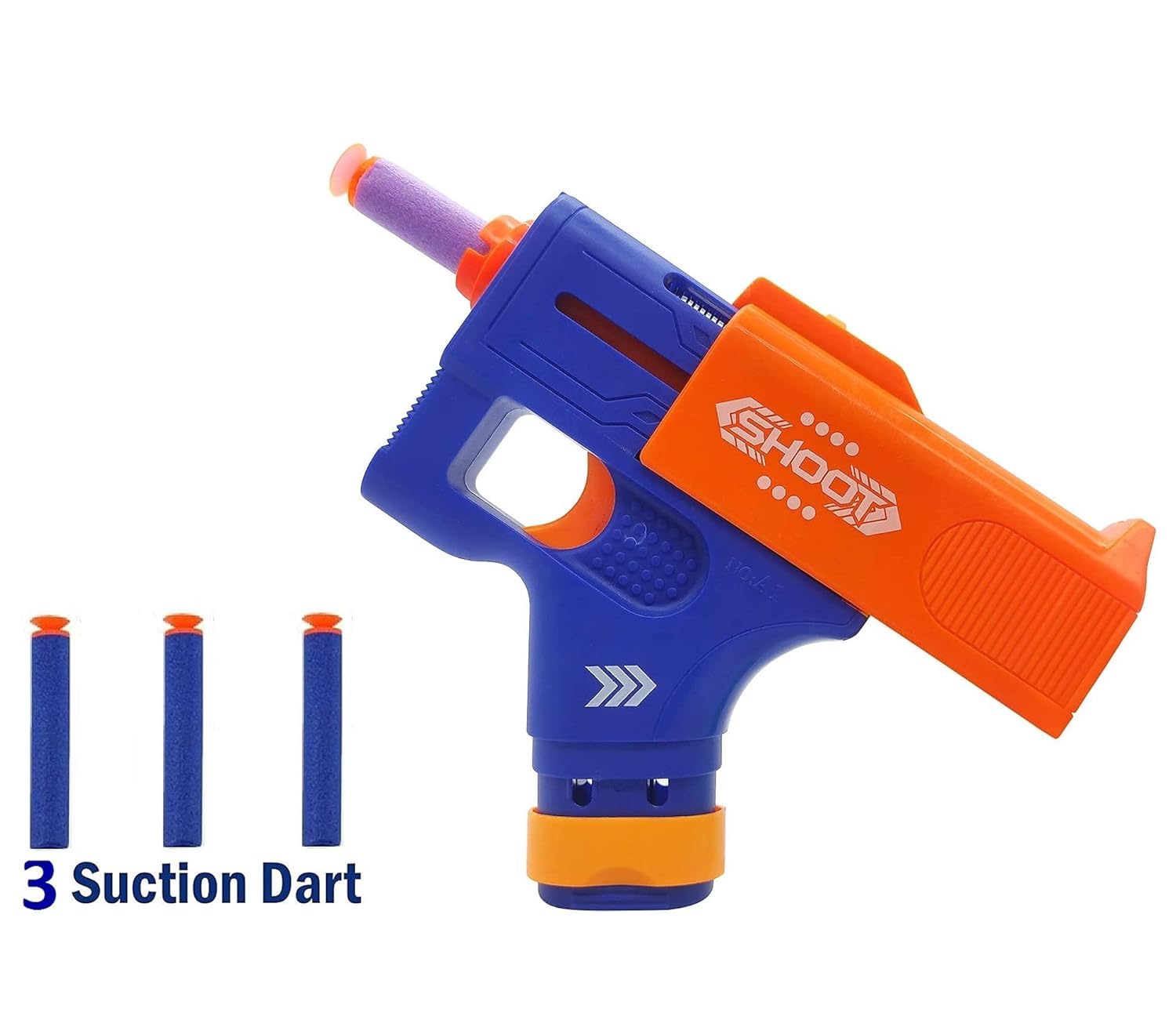 Kidoyz Mini Soft Blaster Toy Gun for Kids – Manual Soft Bullet Shooter with 3 Safe Foam Bullets, Long Range, Fun & Safe Play – Multicolor 2
