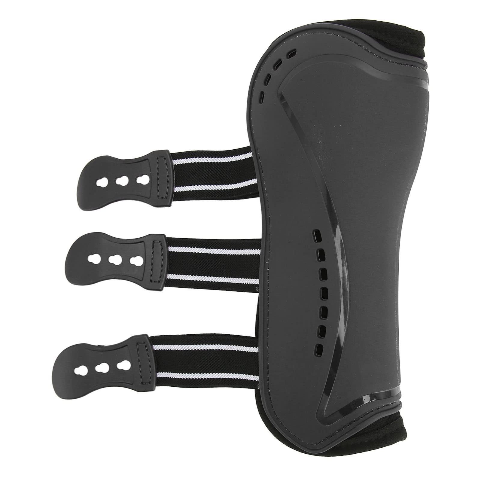 AMONIDA Stinchiere Cavallo Equitazione, Stinchiere Cavallo, Frontale Nero Traspirante Ammortizzante Parastinchi per Gambe di Cavallo per Lunghe Distanze, Salto Ostacoli Ed Esercizi(M)