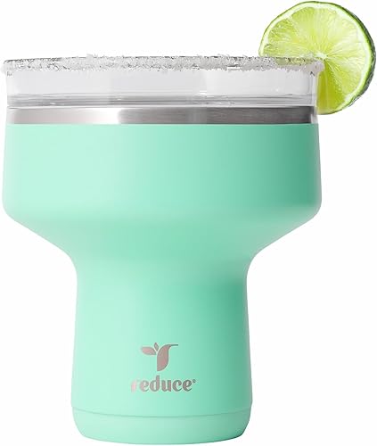 Miniatura 20 de Reduce Saltini - Vaso de cóctel de 16 onzas, vaso aislado de Margarita con tapa, mantiene las bebidas frías durante 10 horas, alternativa al vaso de