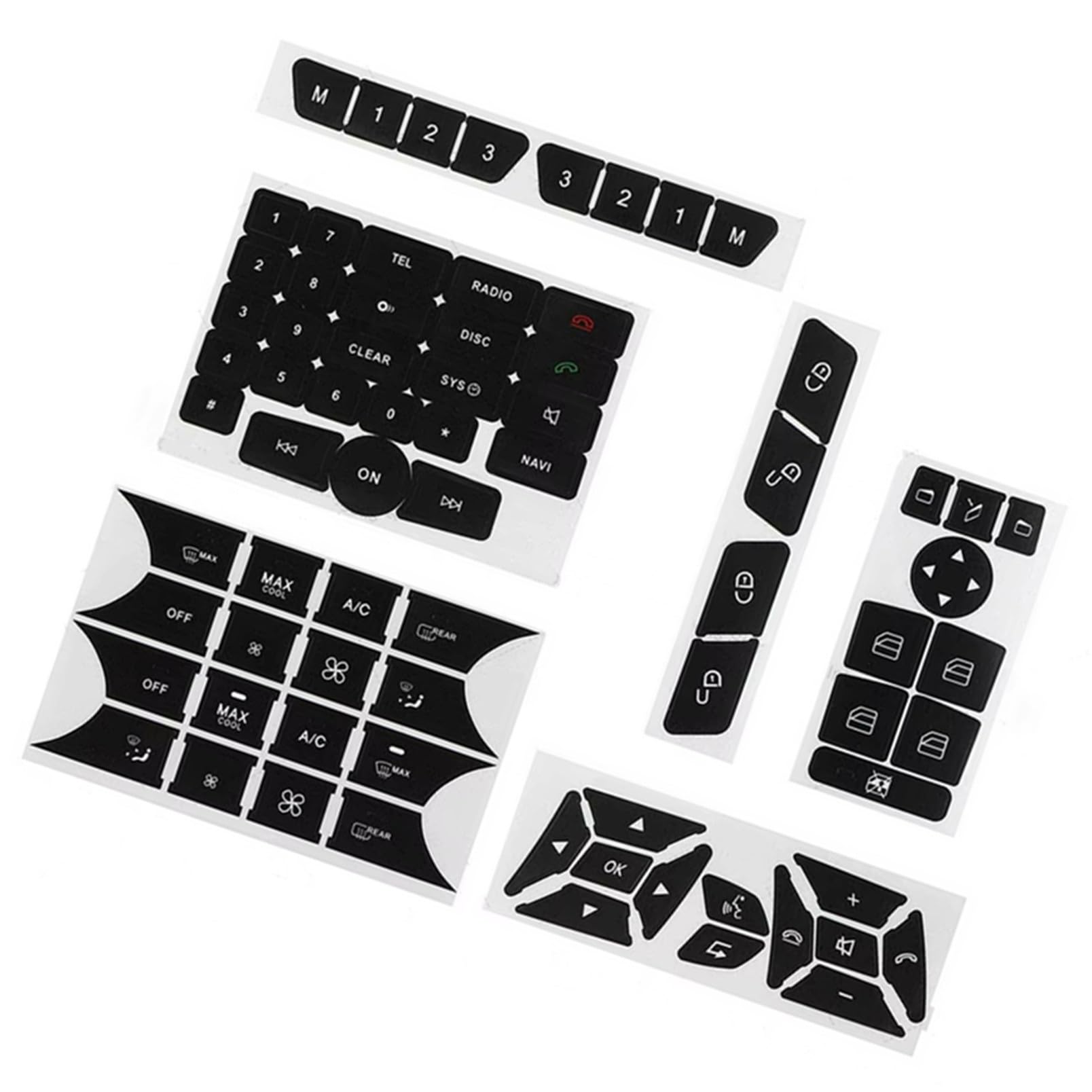 Compatible with Benz for GLK350 C Class CLS C218 SLK W204 W207 W172 W212 W218 Car Button Repair Sticker Decals Stickers Interior Trims Sticker