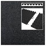 haebelholz Fallschutzmatte Schwarz + Steckverbinder
