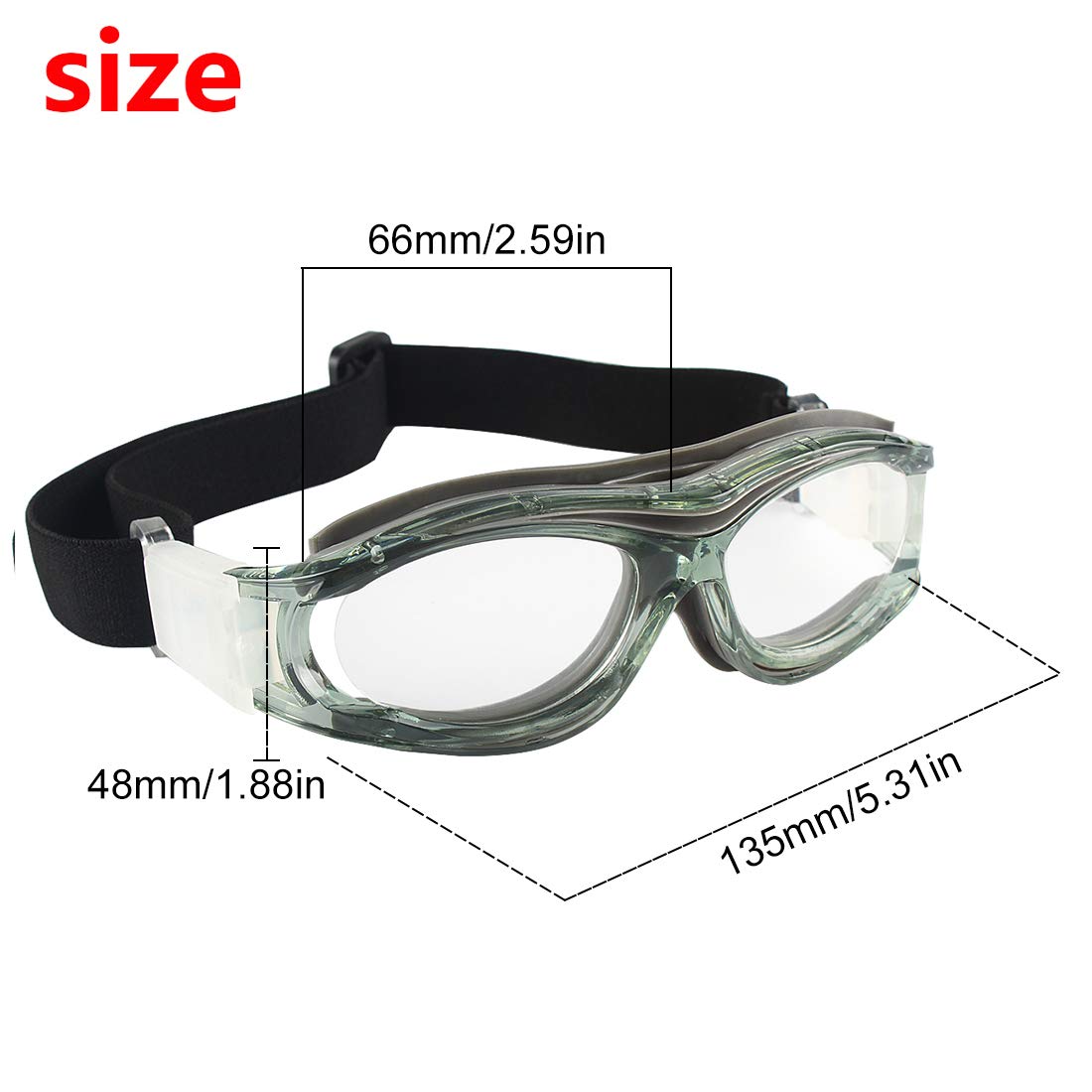 Andux Niños Baloncesto Fútbol Fútbol Deportes Gafas protectoras Gafas Gafas de seguridad para ojos LQYJ-04 — view 2