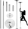 Heavy-Duty 2.7M Pole Dance Pole - Dual Spin & Static Modes, Reinforced Hollow Interlocking Design For Home Use & Portable Stage Setup