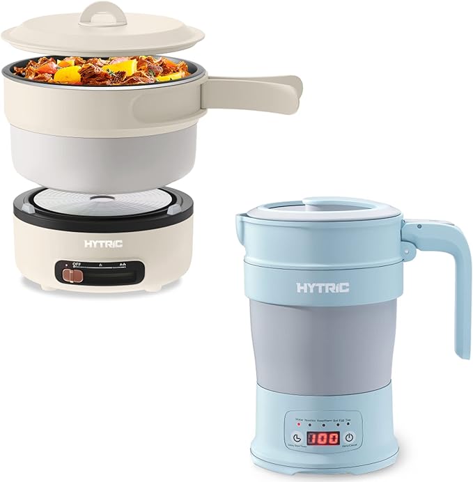 HYTRIC Travel Electric Kettle, 700ML Foldable Small