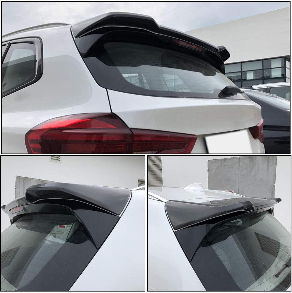 Rear Spoiler fits for BMW X3 G01 xDrive20i xDrive30i M40i Sport Utility 4Door Non-X3M 2018-2021 Customized Carbon Fiber CF Roof Window Top Wing Lip