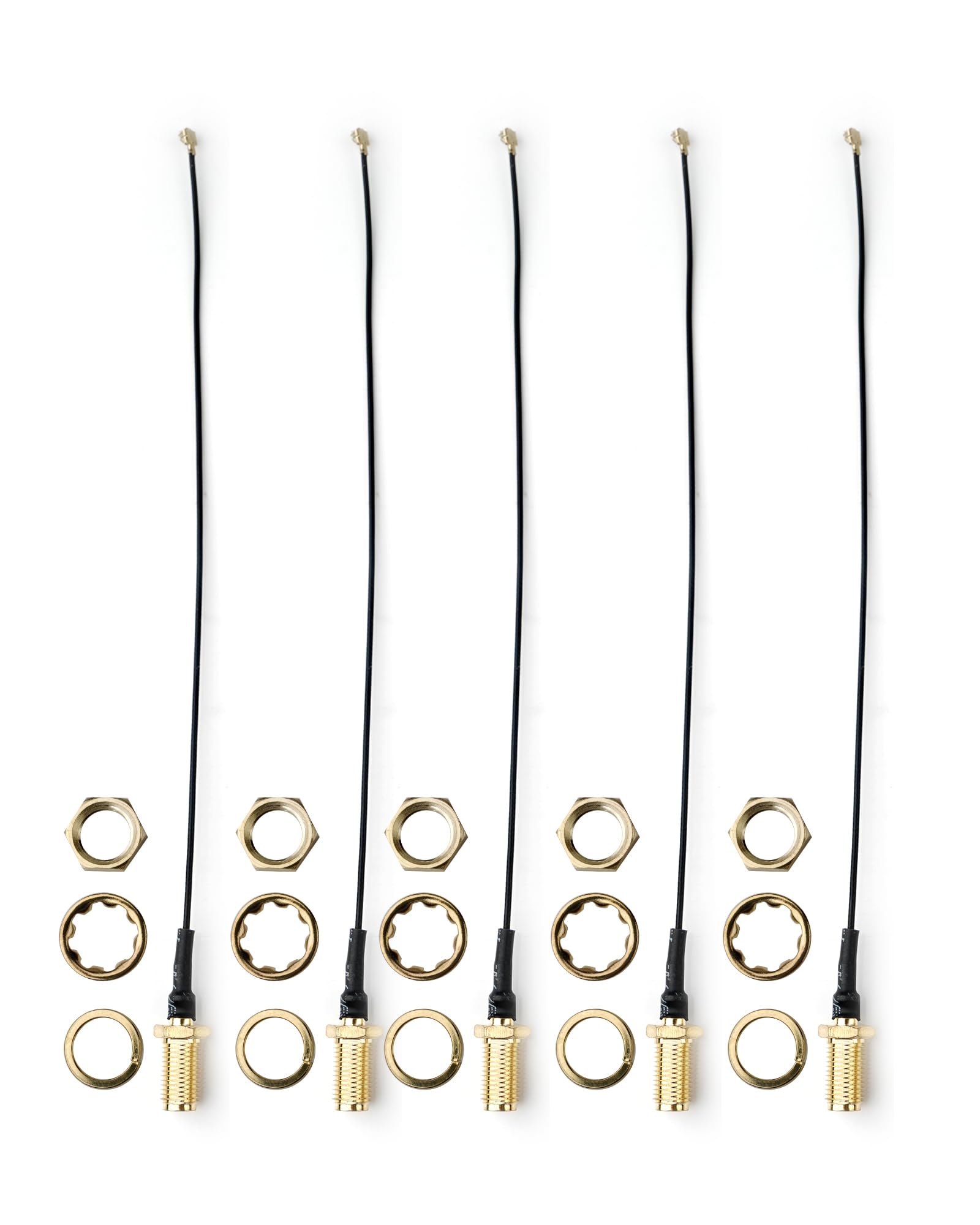 5 cavi coassiali da IPEX a SMA Female Low Loss 4" /10cm U.fl/IPEX RG178 RF per router wireless Mini PCIE schede di rete PCI Wi-Fi WAN Ripetitore