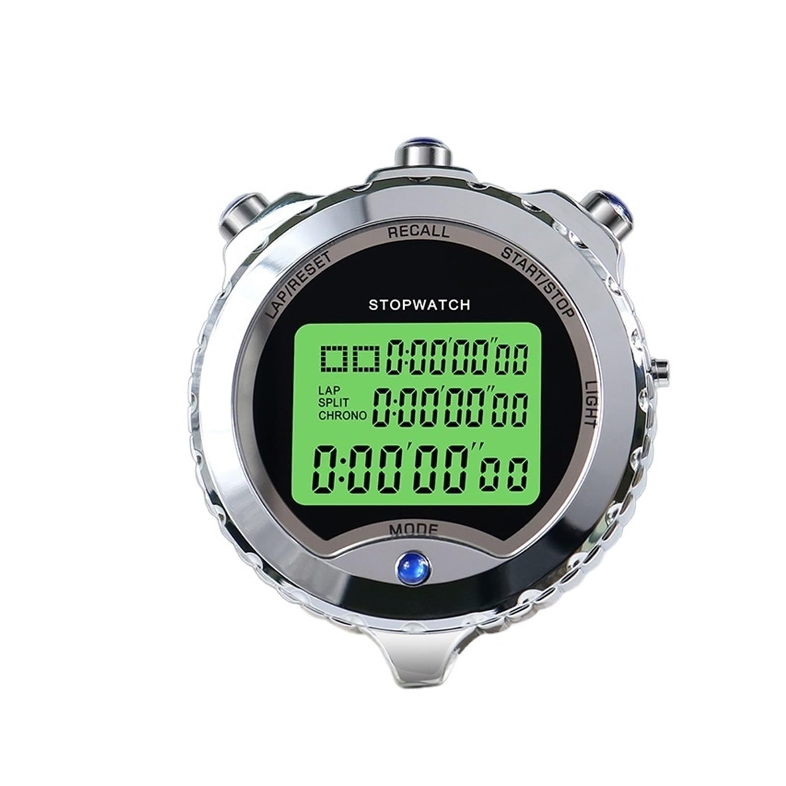 stopwatch, Metal Luminous Digital Stopwatch Timer Training Electronic Outdoor Sports Running Chronograph Stop Watch(30 Tracks)