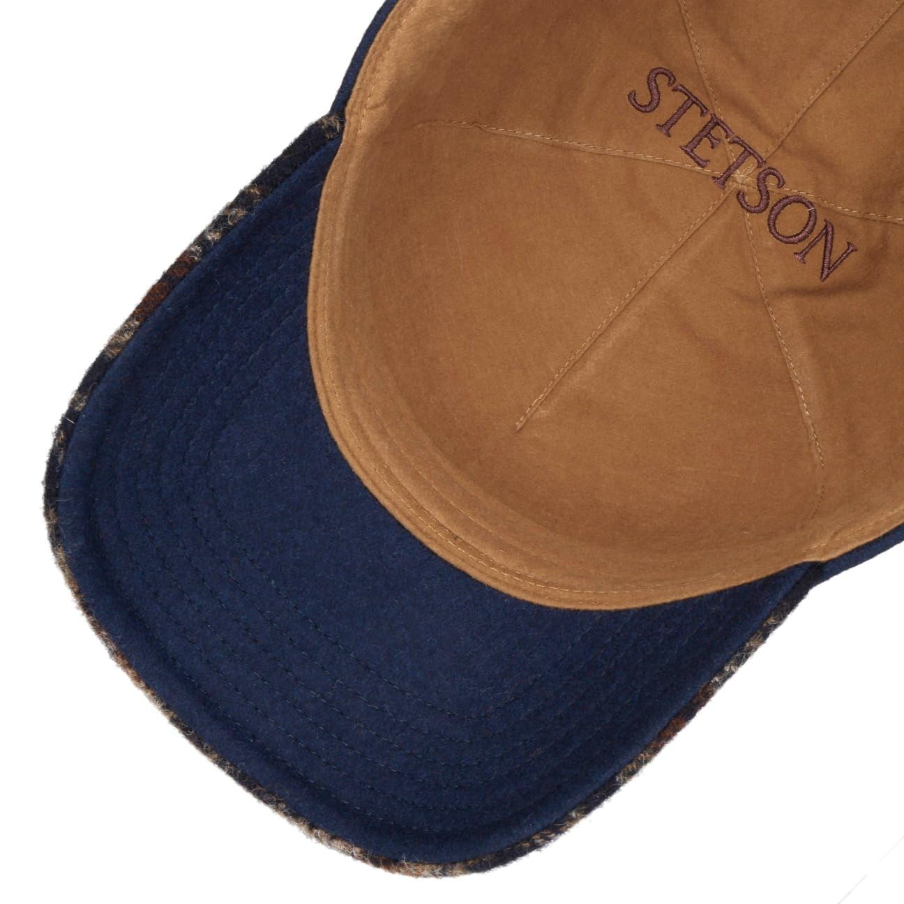 Stetson Cappellino Trucker Wool Check Uomo - cap Berretto Baseball Mesh Snapback, con Visiera, Fodera Inverno Autunno/Inverno