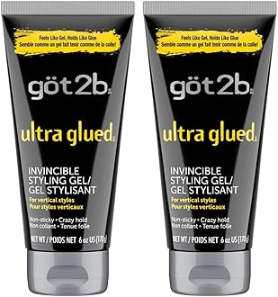 Schwarzkopf got2b Glued Ultra Styling Hair Gel, No White Residue, Edge Control, Vegan, Silicone Free, 150g (Pack of 2)