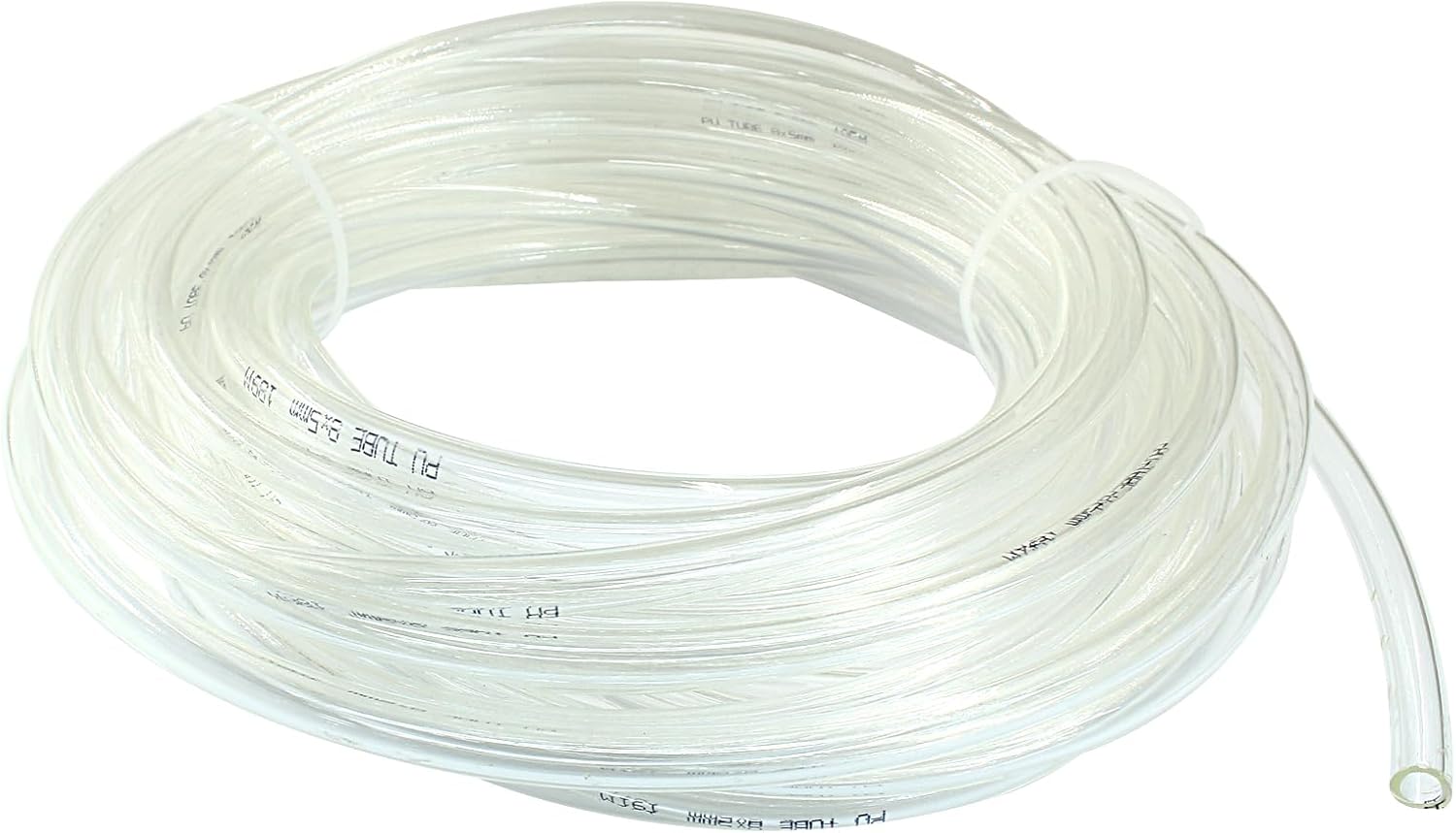 8mm x 5mm Pneumatic Tubing PU Polyurethane Air Compressor Tubing Air Hose Line for Fluid Transfer (Clear 32.8ft/10Meters)