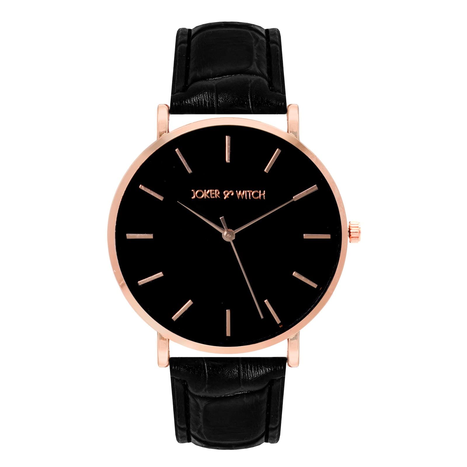 Joker & Witch Paul Black Faux Leather Analogue Watch for Men (B0BD8ZGKR7) Amazon Price History, Amazon Price Tracker