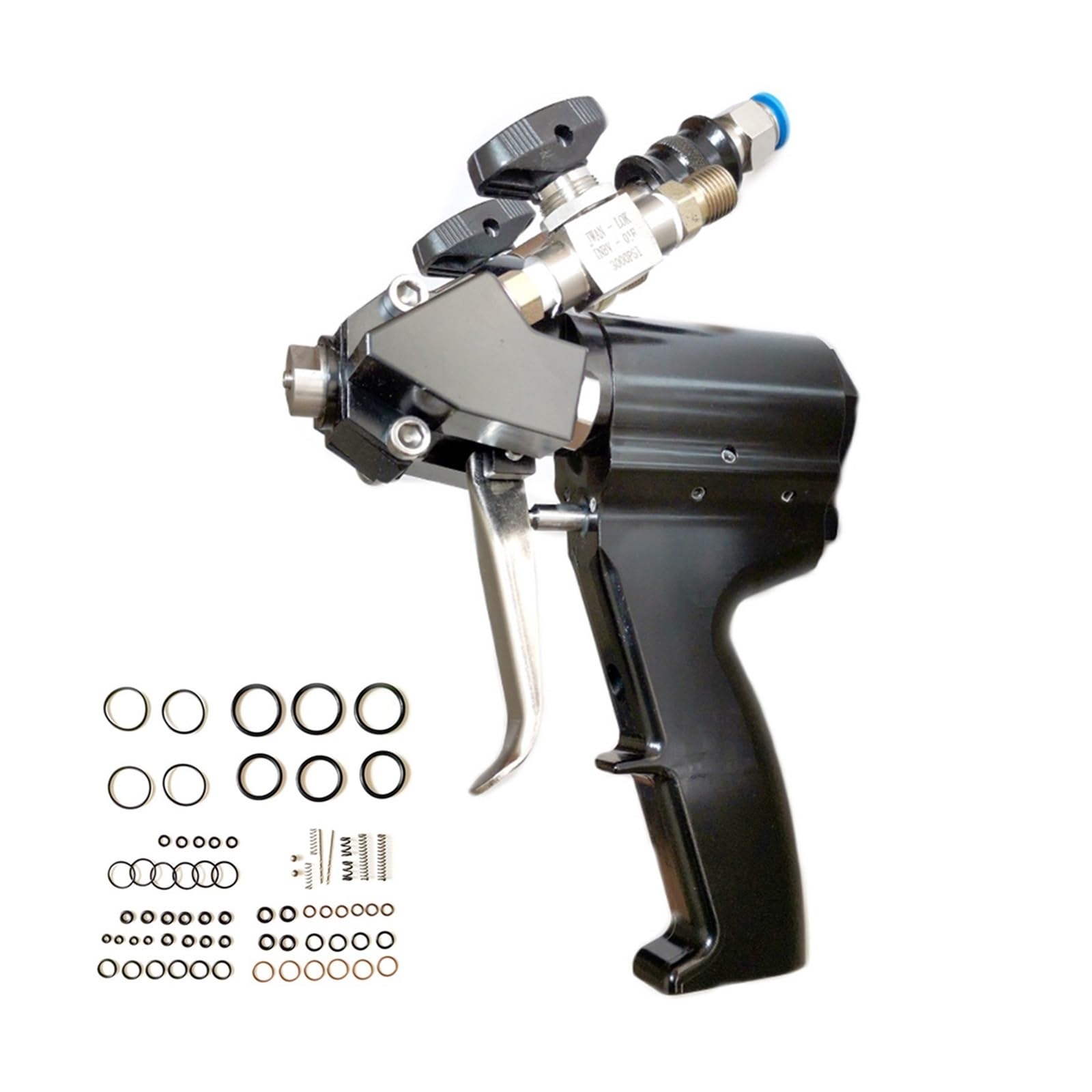 Pistola pulverizadora de espuma poliuretano P2, pistola con purga aire y mango aluminio fundido accesorios Para uso de bricolaje