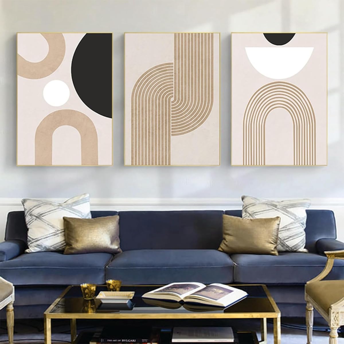 ZFTCN Lot De 3 Posters Muraux Bohème Abstrait - Femme Et Feuilles Botaniques - 50x70 Cm Sans Cadre - Style Minimaliste