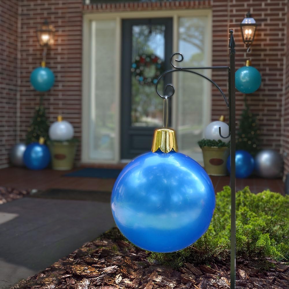 Inflatable Christmas Ornaments - 8", 17", 27" Oversized Christmas Balls for Outdoor Yard Lawn Tree - Indoor Outdoor Holiday Décor - 25 Colors (Copper, 17") - Image 5