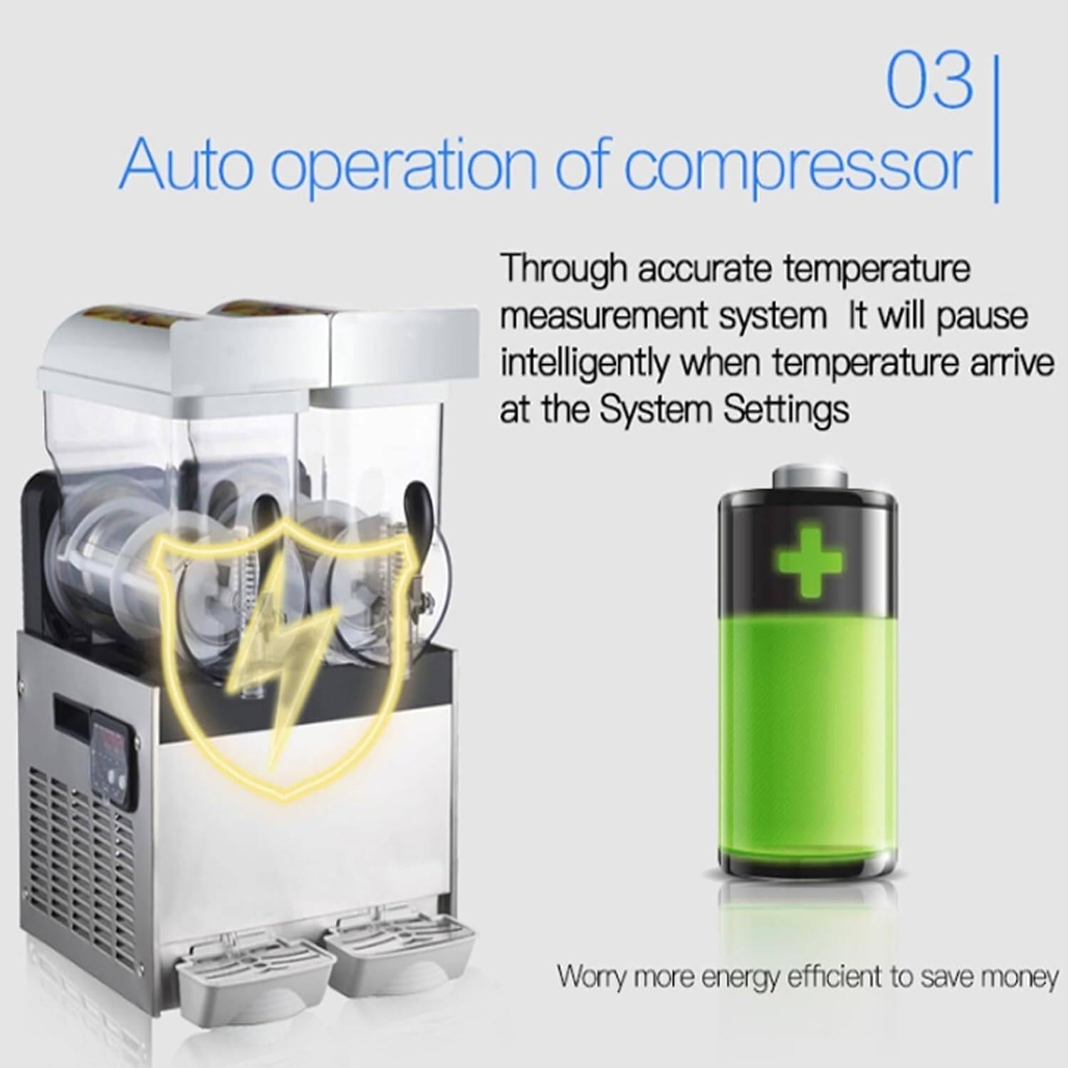 Commercial Ice Slush Machine, 2.5L Double Tank Slush Slushy Juice Machine, 300w Stainless Steel Smoothie Drink Maker, 10 Min First Molding Time, with 2 Tanks for Business Mobile Bar Party