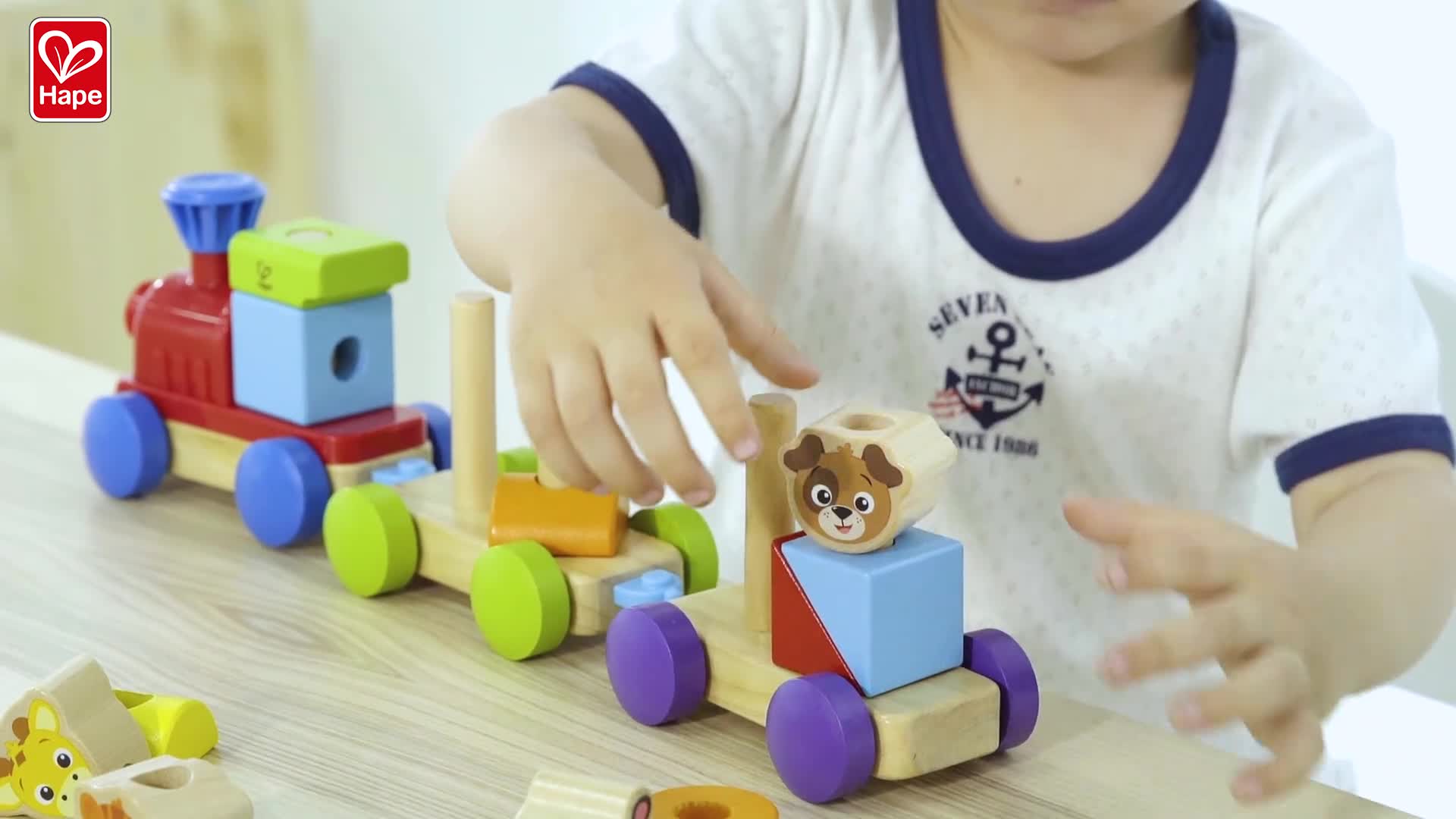 Baby Einstein HAPE Discovery Train Wooden Toy BE11715 P