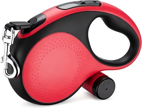 Miniatura 11 de Segarty Correa para caminar de 26 pies con soporte para bolsa de excrementos para perro de 66 libras a 110 libras, correa retráctil de 26.2 ft con