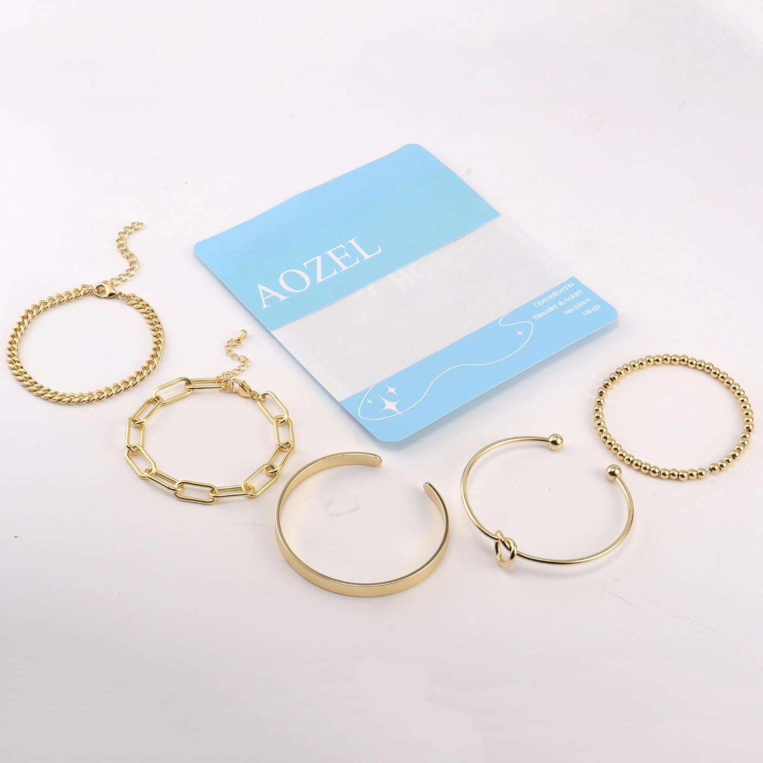 Gold/Silver Plated Bracelets for Women Stack,Bangle Cuff Bracelet Set Non Tarnish Jewelry for Women Trendy - Image 6