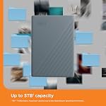 WD 5TB My Passport Portable Hard Drive, Works with USB-C and USB-A, Windows PC, Mac, Chromebook, Gaming Consoles and Mobile Devices, Backup Software and Password Protection - WDBRMD0050BGY-WESN