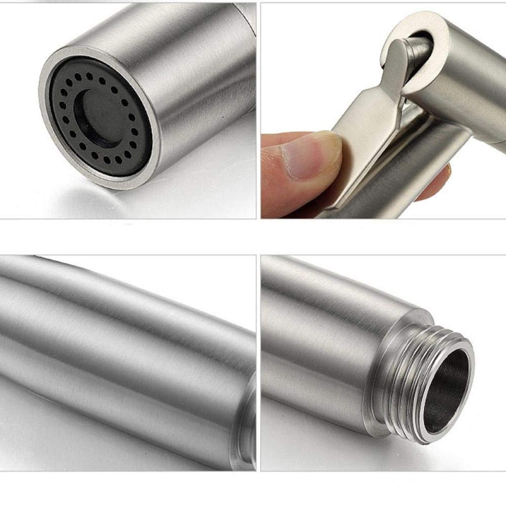 Compatible con Productos De Higiene Personal, Limpieza De Inodoros, Pañales De Tela, Mopa para Piscinas - Juego De Ducha con Manguera De Acero Inoxidable 304 De Tres Piez