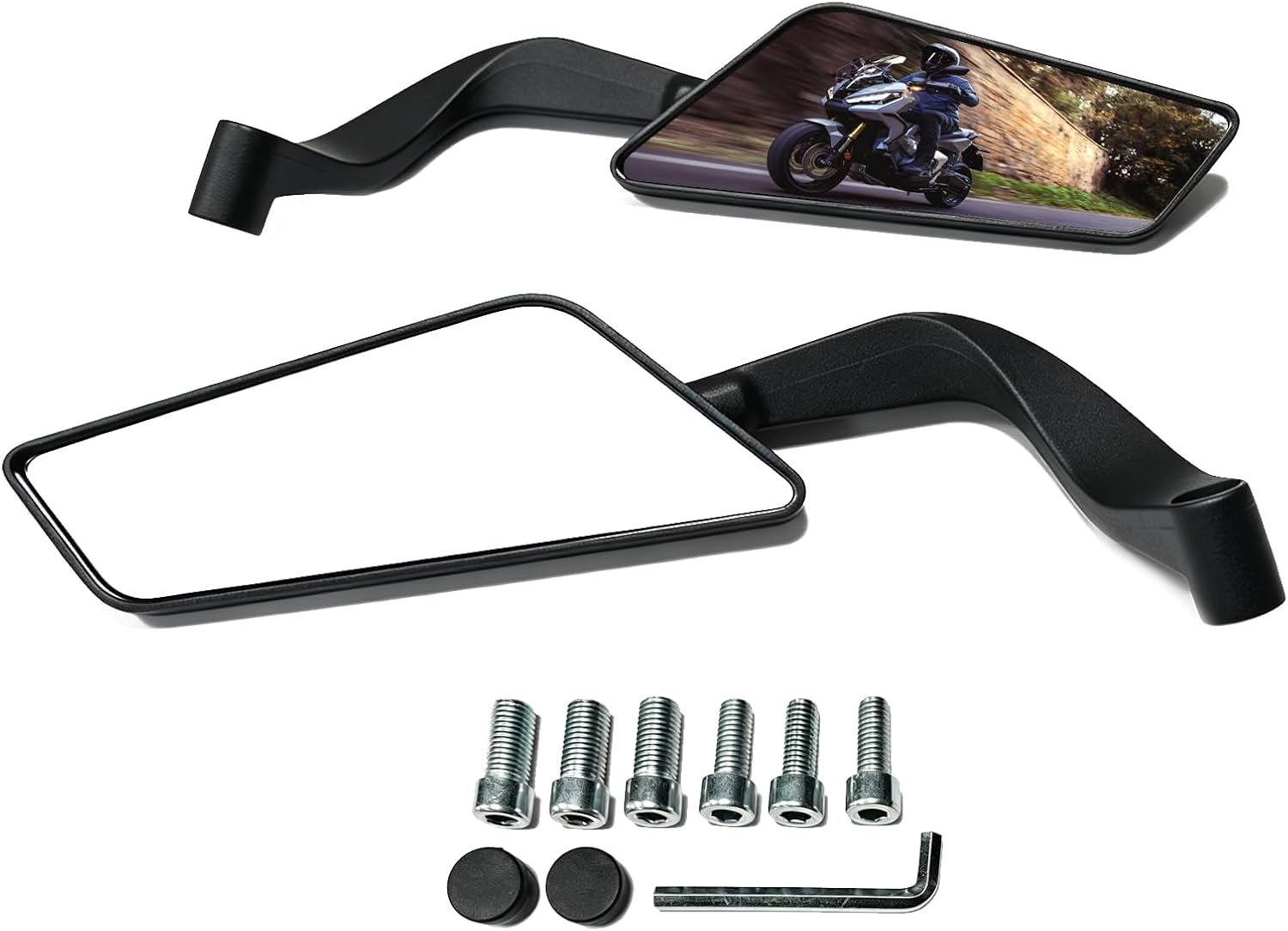 Motorcycle Mirrors Wing Side Rear View Mirrors Universal 10MM 8MM Adjustable Mirror for Kawasaki Z400 Z650 Z900 Z1000 Yamaha MT-07 MT-09 MT-10 S1000R S1000XR M1000R M1000XR