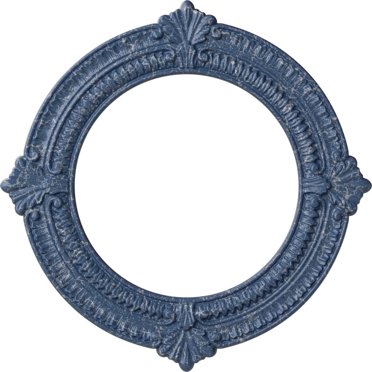 Ekena Millwork CM13BNAMC 13 1/8"OD X 8"ID X 5/8"P Benson Ceiling Medallion Fits Canopies Up to 8", Americana Crackle