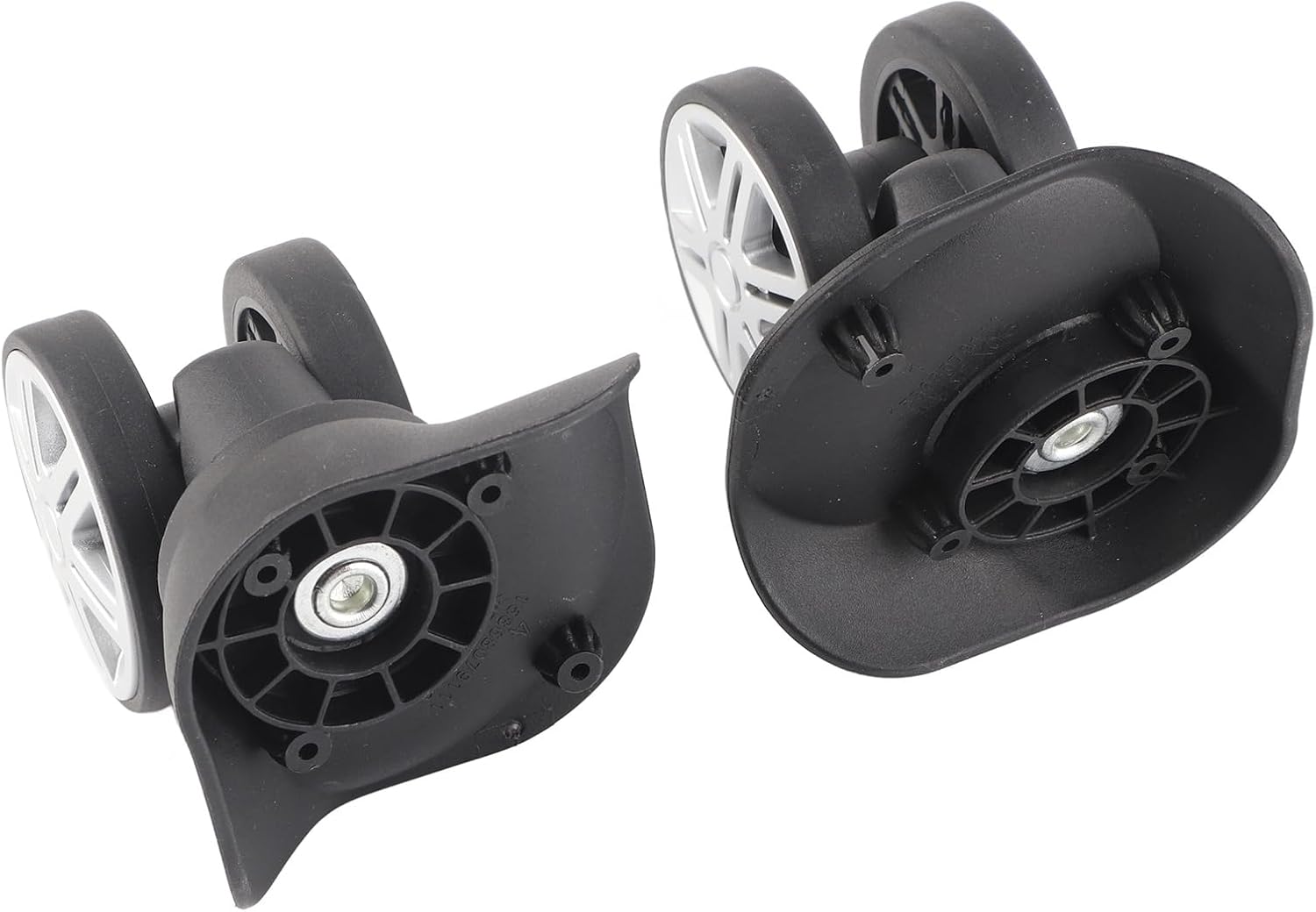 1 Pair Luggage Wheels Replacement 360° Swivel Suitcase Carrier Wheels Double Row Mute Wheels Universal Accessories for Luggage Suitcase Trolley
