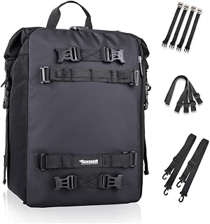 DONGKER Motorcycle Bag, 20L Motorbike Seat Tail Bag Backpack Waterproof Motor-Bike Luggage Bag for Outdoor Travilling Camping Hiking