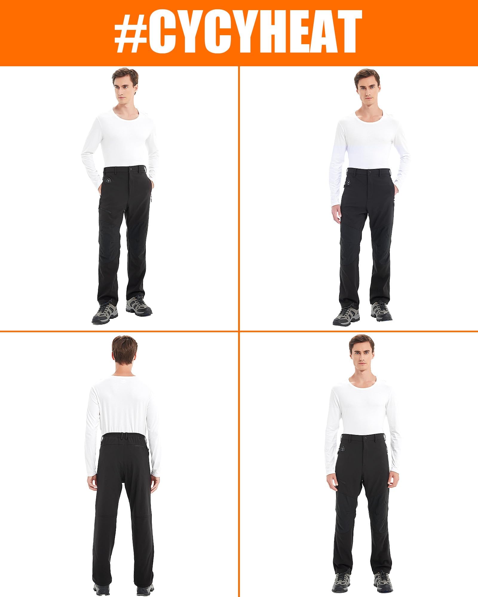 CYCYHEAT Pantalones calefactables para hombre y mujer