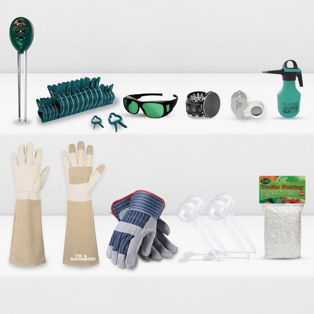 Grower's Helper Kit - Add Productivity and Convenience to Your Grow! Soil pH Monitor, Protective Glasses, Plant Clips for Increased Yield, and More Grow Support Items!