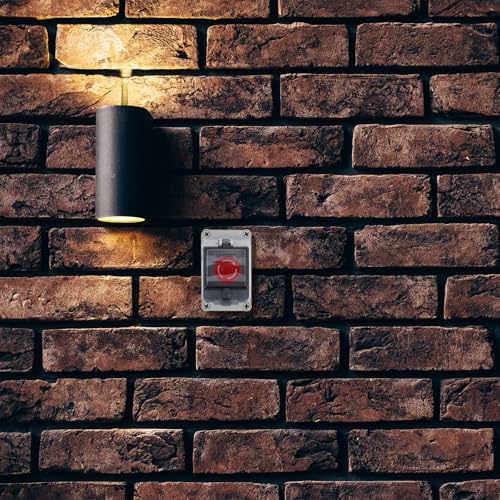 Caja de emergencia con botón de parada para exterior en plástico resistente 6