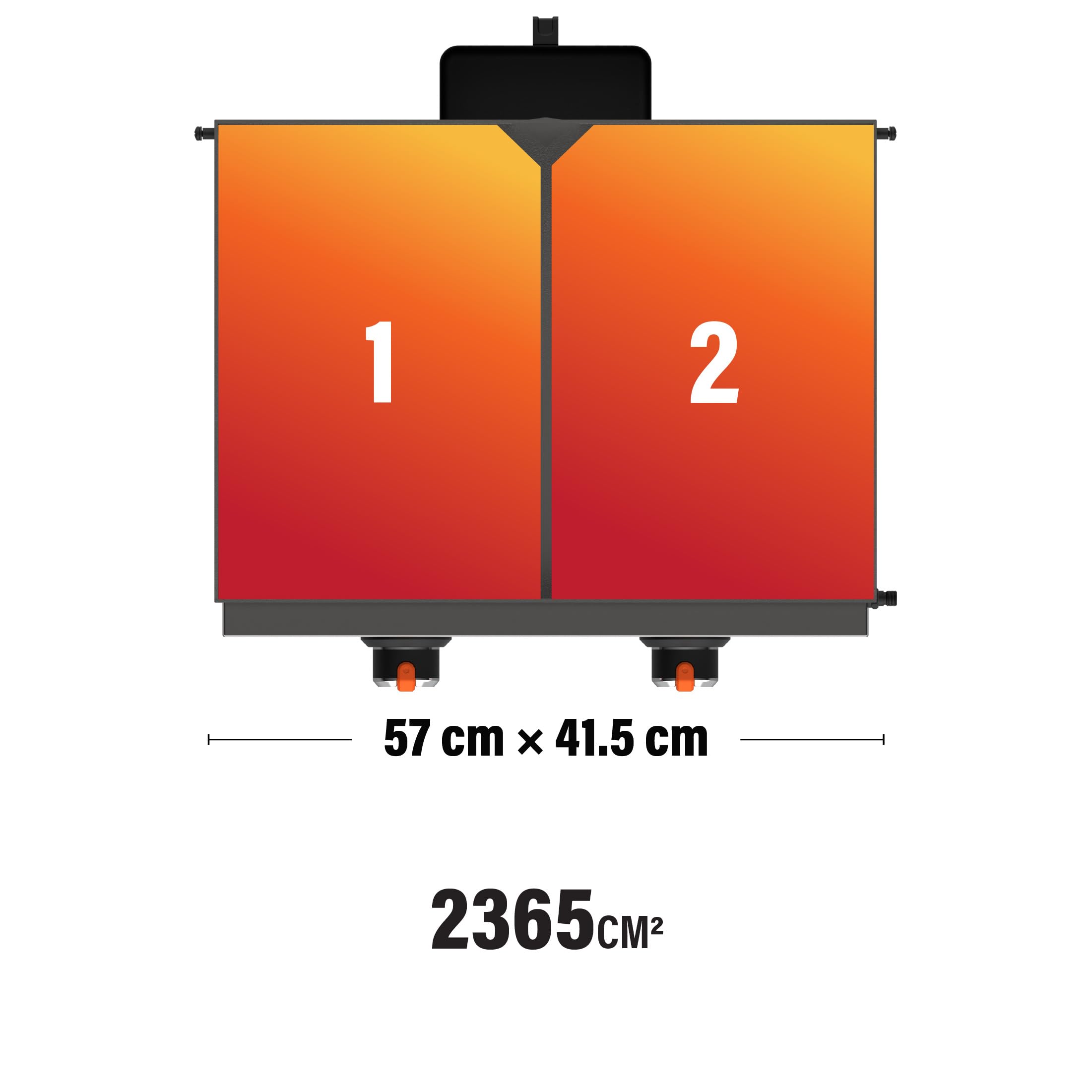 Piastra da appoggio 22" (56 cm) con coperchio, facciata in acciaio inox