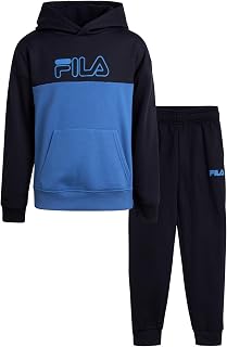 Boys' Sweatsuit Set - 2 Piece Active Hoodie Sweatshirt and Jogger Sweatpants - Performance Activewear Set for Boys, 8-12