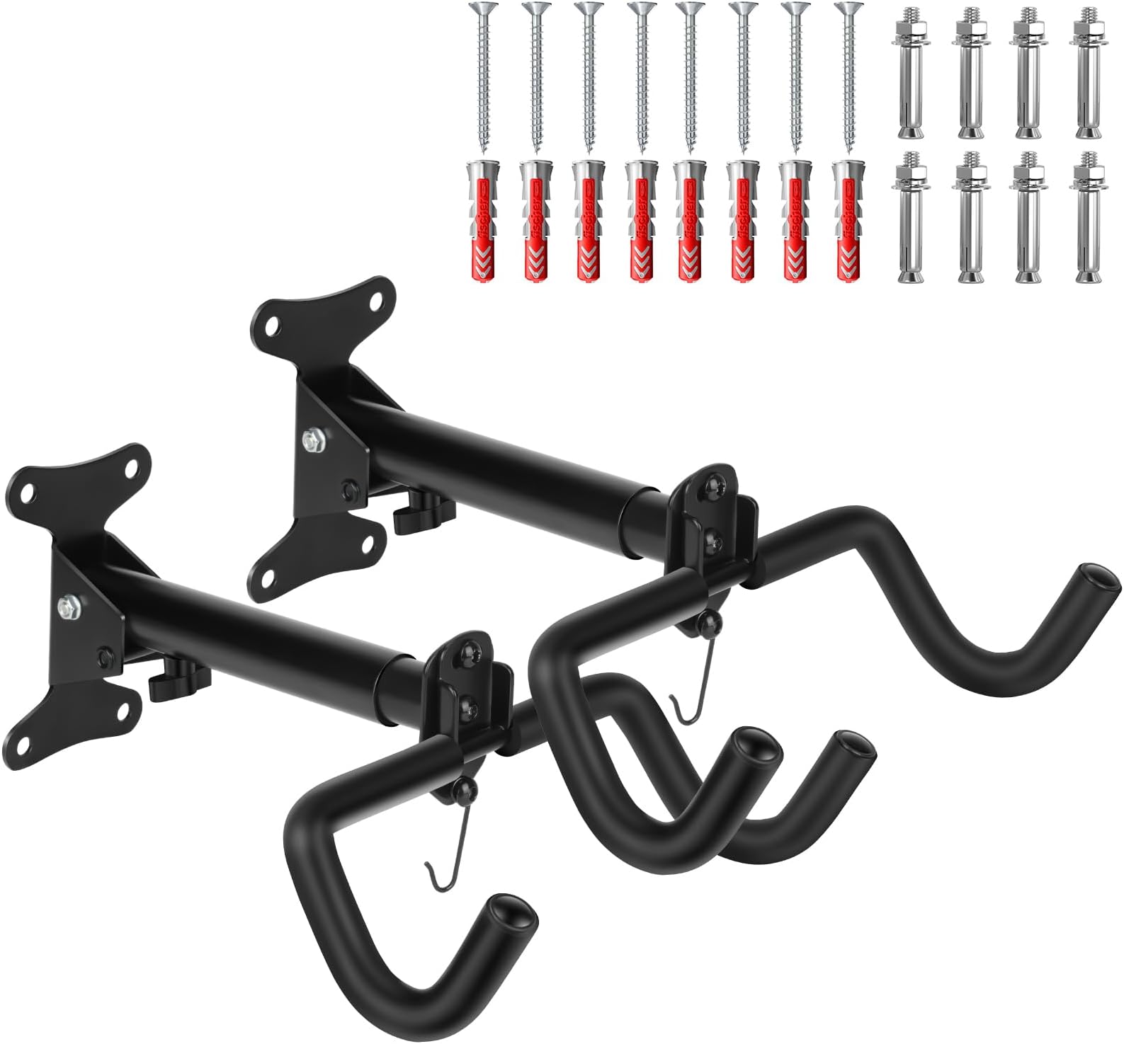 Bike Wall Mount Hanger Rack,Adjustable Wall Mounted Bike Storage Rack,Bike Hook,Bike Hanger with Foam Padded Frame Protection for Indoor or Garage