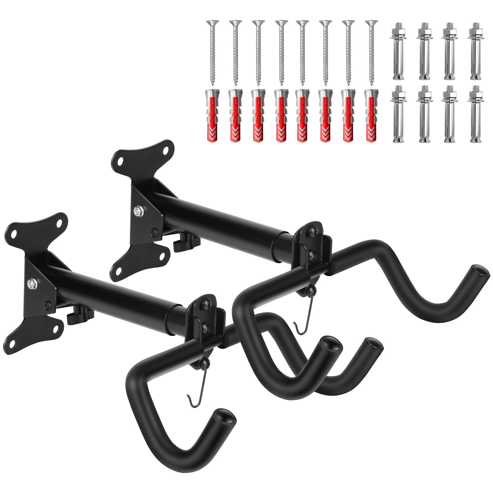 Bike Wall Mount Hanger Rack,Adjustable Wall Mounted Bike Storage Rack,Bike Hook,Bike Hanger with Foam Padded Frame Protection for Indoor or Garage