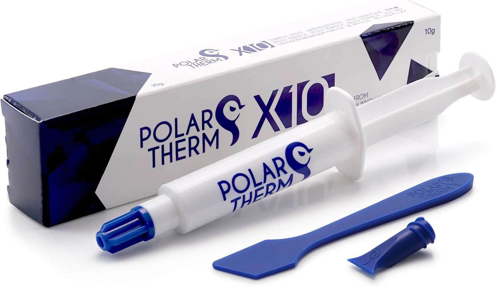 Polartherm X-10 Thermal Paste for CPU & GPU, 10 Grams, with Application aid, high Thermal Conductivity, Long Durability, Safe Application, Non-Conductive