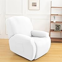 Vista 31 de LazyBoy - Funda para sillón reclinable, color liso, 4 piezas, fundas protectoras de muebles para sillón reclinable con bolsillo, funda para sofá