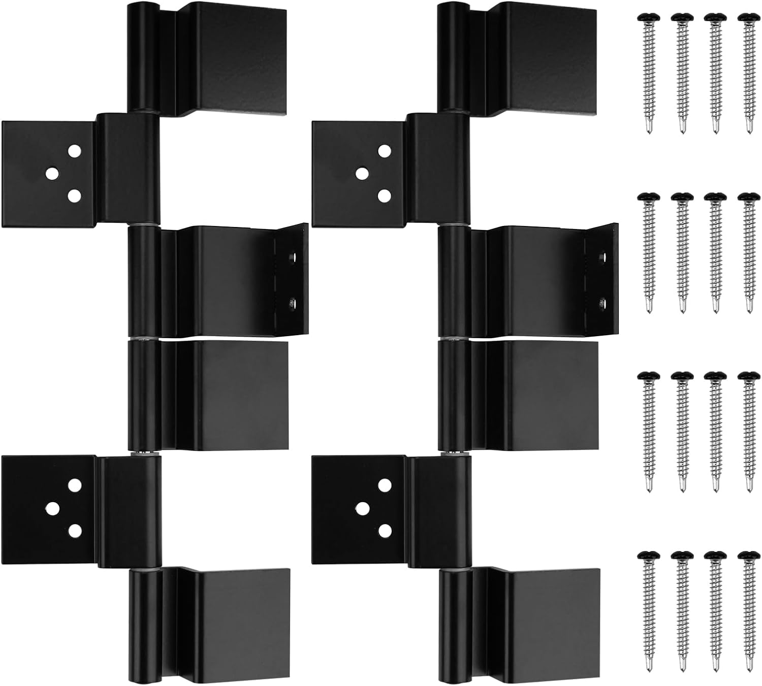 Trailer Rv Door Hinges Replacement Parts 198295 Hinge Assembly (Black) - Upgrade RV Entry Door 2 Pack