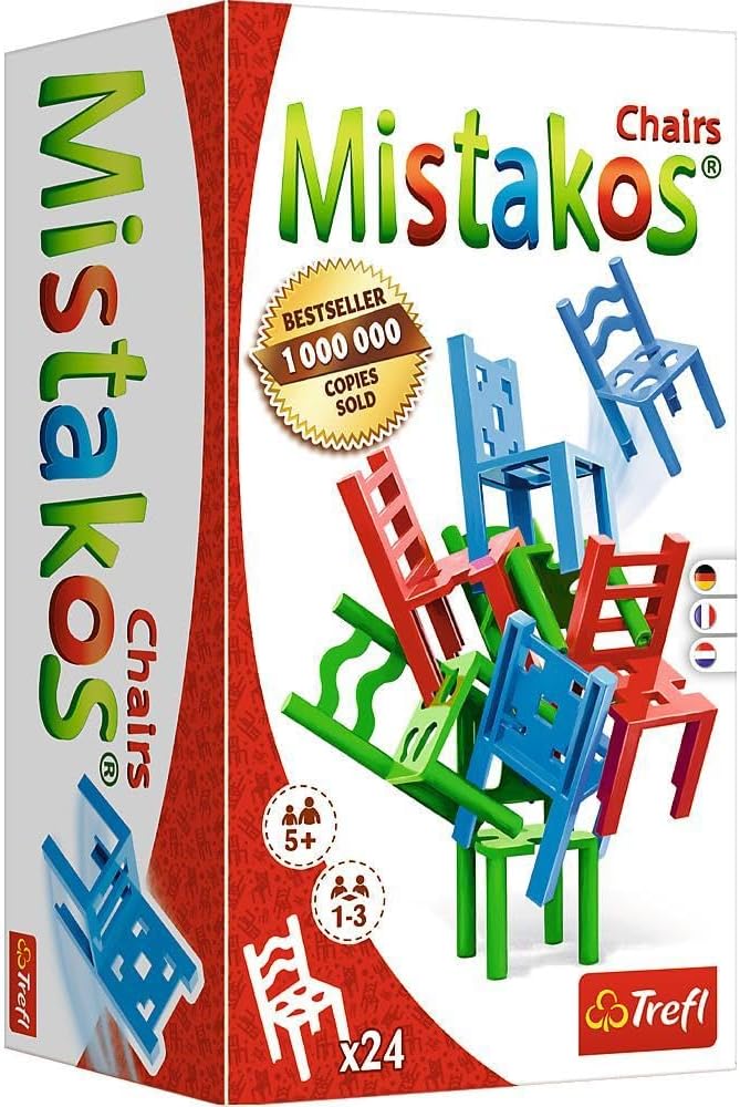 Trefl - Mistakos Chairs, for 1-3 People, Skill Game for the Whole Family, Board Game Mistakos Chair, for Adults and Children from 5 Years, Multi-Colour
